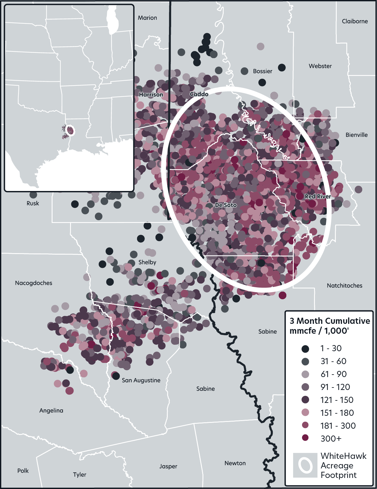 Assets WhiteHawk Energy   WhiteHawk Haynesville Shale Map 050323 